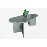 Sam Esstisch 204 x 90 cm Holz Graue-Optik gerade Kante oval V-Gestell OVI