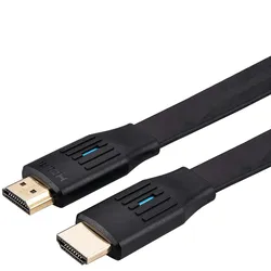 VALUE 8K HDMI Ultra HD Kabel mit Ethernet, flach, ST/ST, schwarz, 1 m