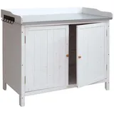 Proregal Gartenschrank 1,04 x 0,86 m Weiß