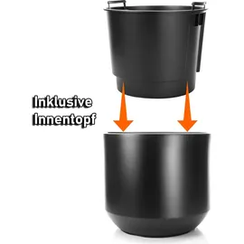 BigDean Blumentopf Style Ø 40 cm Anthrazit