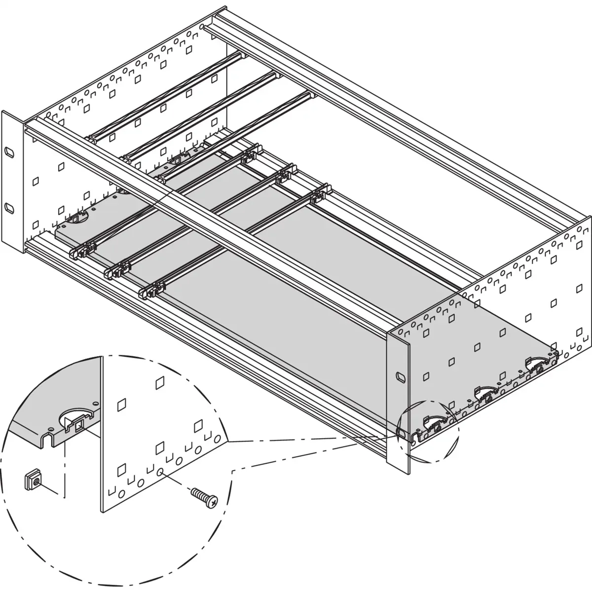 SCHROFF Montageplatte Standard - MONTAGEPLATTE 280T 84TE (34562756)