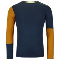 Ortovox 185 Rock'N'Wool Long Sleeve Herren Funktionsunterhemd (Dunkelblau L