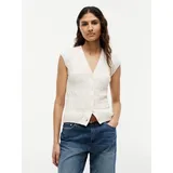 Tommy Hilfiger Regular Fit Strickweste aus reiner Baumwolle, Ecru, L
