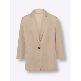 Classic Basics Jackenblazer CLASSIC BASICS "Blazer", Damen, Gr. 56, beige, 100% Polyester, Blazer