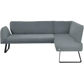 K+W Komfort & Wohnen Eckbank K+W KOMFORT & WOHNEN "Drive", blau (aqua 54), H:91cm T:68cm, Sitzbänke, Eckbank, mit Seitenteilverstellung am langem Schenkel zur Sitzplatzerweiterung