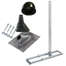 PremiumX Profi X100-48K SAT Dach-Sparren-Halter mit Kabeldurchführung für Satelliten-Antenne Satellitenschüssel | Dachinstallation Set