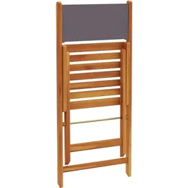 vidaXL 3-tlg. Bistro-Set Anthrazit Stoff und Massivholz