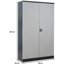 Proregal BEE Aktenschrank 195 x 92 x 50 cm Grau