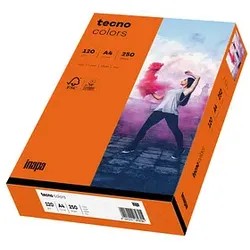 tecno Kopierpapier colors intensivorange DIN A4 160 g/qm 250 Blatt