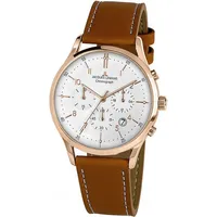 Jacques Lemans 1-2068R Chronograph Edelstahl rosé vergoldet - Braun/Silber