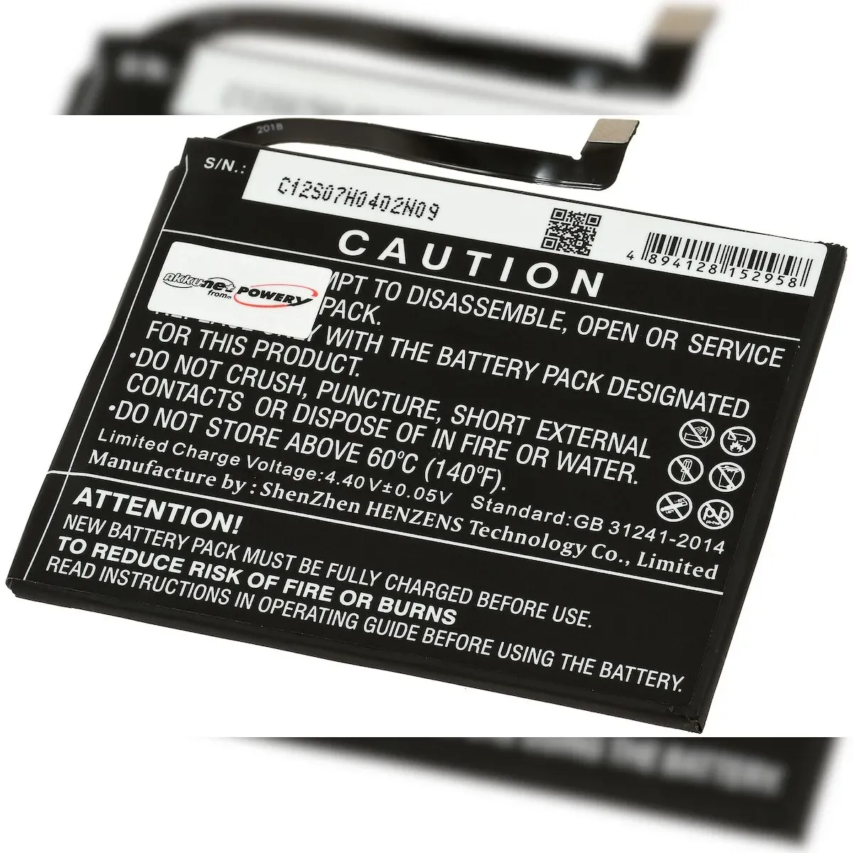 Powery Akku für Handy, Smartphone HTC U12 life, U12 life DUAL SIM TD-LTE