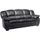 Mivano Couch Kunstleder 3-Sitzer Schwarz