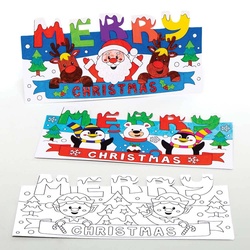 Pop-up-Karten "Weihnachten" zum Ausmalen  (pro Set 10) Bastelaktivitäten zu Weihnachten