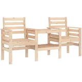 Gartenbank Mit Tisch 2-Sitzer Massivholz Kiefer