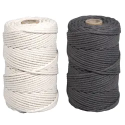 rayher Makramee Garn-Set Grau 2,2mm ø