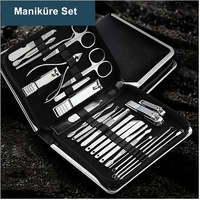 Tpfbeauty Maniküre- & Pediküre-Set 26-teilig aus Kunstleder - Rosa