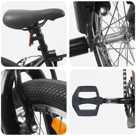 vidaXL BMX Rad 18 Zoll RH 0 cm Schwarz