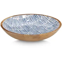 Zeller Schale Mangoholz blau Ø 30 cm 6 cm