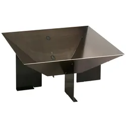 Wilk Feuerschale KARO in modernem Design, unbehandelter Stahl mit einer Materialstärke von 1,5mm, hohe Stabilität