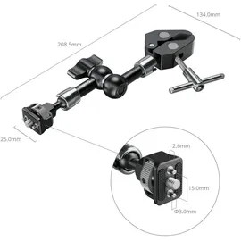 SmallRig Magic Arm with Crab-Shaped Clamp (7")