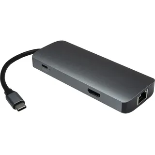 Inter-Tech Adapter Argus H-428 7in1, USB C, HDMI, 4K, PD 100W