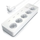 BEARWARE Steckdosenleiste Mehrfachsteckdose Steckerleiste 3680W, 5-fach