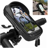 MOPUEA Smartphone-Halterung Optimierte wasserdichte Fahrrad Handyhalterung Lenkertasche Bis 7 Zoll, (bis 7 Zoll, 1-tlg., 360° Drehbare Fahrradhalterung Fahrradlenker Tasche für Lenker 10–40mm, Fahrradtasche mit Sonnenblende Stauraum für Navigation Und Alltag)