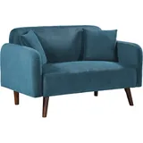 [en.casa] Sofa Midt 132x70x81 cm Cord Blau