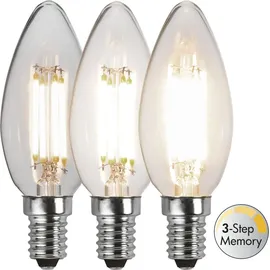 Star Trading LED-Leuchtmittel Clear 3-Step Memory E14 4,2 W warmweiß