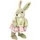 I.GE.A. Osterhase Hasenmädchen mit Rock, Frühjahrsdeko (1 St), Osterdeko aus Stroh, Dekofigur, Tierfigur, Ostern beige|rosa