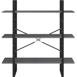 vidaXL Bücherregal 100 x 30 x 105 cm Grau