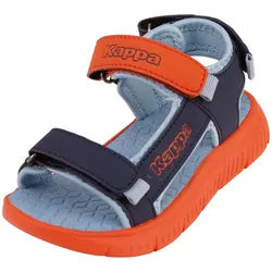 Sandale KAPPA, Gr. 34, orange (orange, navy), Synthetik, mehrfarbig, sportlich, Schuhe Outdoorsandale Sandale, - mit schönen Farbakzenten