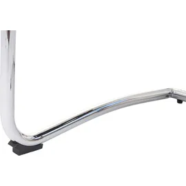 Mendler 6er-Set Esszimmerstuhl HWC-G56, Küchenstuhl Freischwinger Stuhl, Textil Wildleder-Optik ~ braun