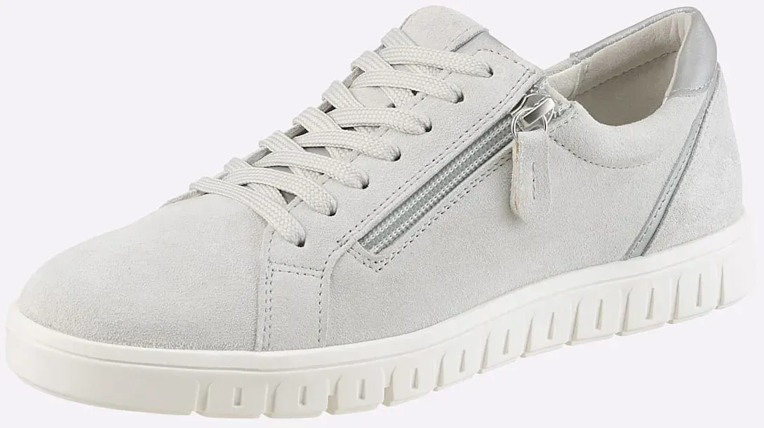 Sneaker CASUAL LOOKS, Damen, Gr. 42, hellgrau, Veloursleder, Schuhe Sneaker