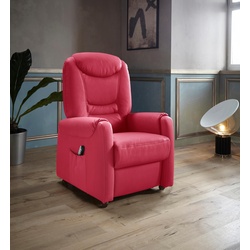 TV-Sessel SIT&MORE „Morten“ Sessel Gr. NaturLEDER, 2-motorig-mit Aufstehhilfe, Aufstehhilfe, B/H/T: 76 cm x 115 cm x 78 cm, rot (feuerrot) Fernsehsessel und TV-Sessel Sessel in Größe L, wahlweise mit Motor Aufstehhilfe