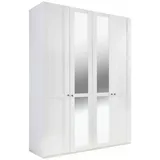 WIMEX Kleiderschrank New York mit Spiegeltüren 180 x 208 x 58 cm Weiß