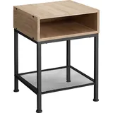 Tectake Nachtschrank Harlow 40,5 x 40,5 x 59 cm Braun