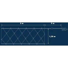Trendline LED Lichternetz 108 LED, warmweiß
