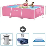 Intex Rahmenschwimmbecken rechteckig – 220x150x60 cm – Zubehör CB76 rosa No Size