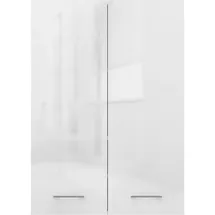 3e 3xe living.com Hängen Waschmaschine Regal M: H: 90 cm, B: 64 cm, T: 30 cm, Weiß/Weiß Glanz