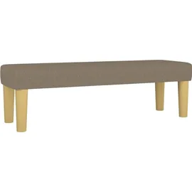 vidaXL Boxspringbett mit Matratze Taupe 140x200 cm Stoff