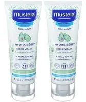 mustela® Bébé Enfant Hydra Bébé® Crème Visage Peau Normale 2x40 ml