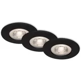 Briloner Brilo LED-Einbauleuchte Kulana 3er-Set Matt-Schwarz