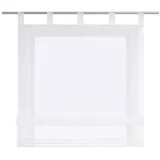 SCHOAL ESLIR Raffrollo mit Schlaufen Transparent Raffgardine Uni Schlaufenrollo Wohnzimmer Küche Gardinen 1 Stück Rosa BxH