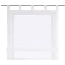 SCHOAL ESLIR Raffrollo mit Schlaufen Transparent Raffgardine Uni Schlaufenrollo Wohnzimmer Küche Gardinen 1 Stück Rosa BxH