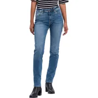 CROSS JEANS ® Cross Jeans Damen Jeans Lauren Bootcut Blau 015 Hoher Bund Reißverschluss W 29 L 32