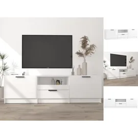 vidaXL TV-Schrank Hochglanz-Weiß 140x35x40 cm Holzwerkstoff