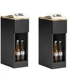 SoBuy SoBuy, Nachttisch, Schwarz, Holzwerkstoff, 20x60x35 cm,