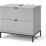 Vicco Waschbeckenunterschrank Eliza Grau 70 x 63 cm mit 2 Schubladen
