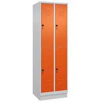 C+P Doppel-Garderobenschrank ""Classic Plus"", Abteilbreite 30 cm, mit Sockel,